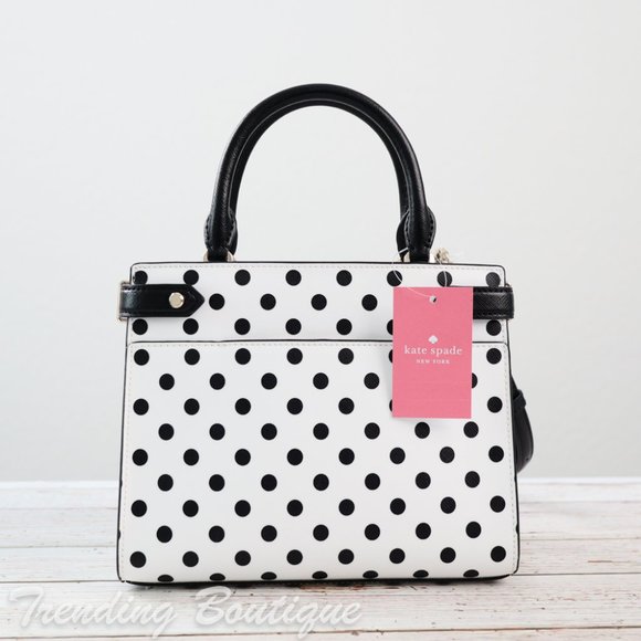 NWT Kate Spade Staci Polka Dot Satchel in Cream - Picture 5 of 12